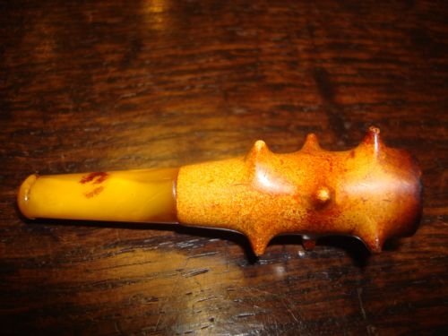 19th century meerschaum and amber cheroot holder