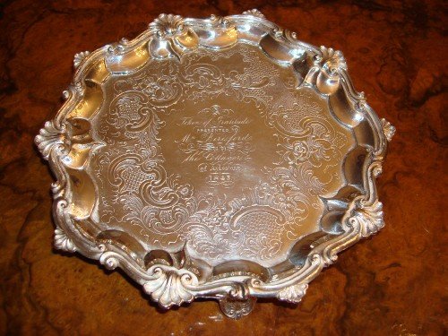 london 1804 solid silver hallmarked very attractive george iii period salver made by abraham peterson