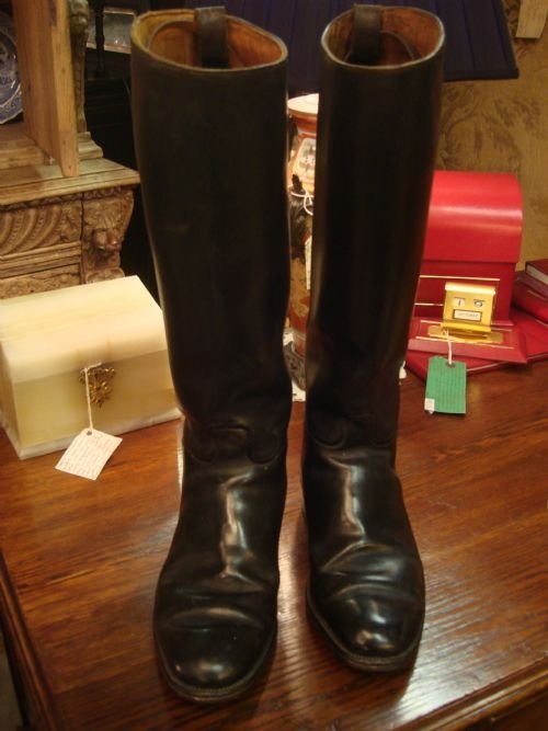 pair of irish handmade leather boots