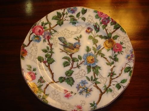circa 1937 barker brothers set of 6 side plates with bird design