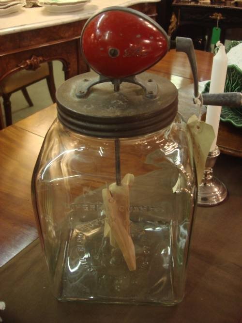 circa 1920 english blow brand 6 imperial quart extra large butter churn