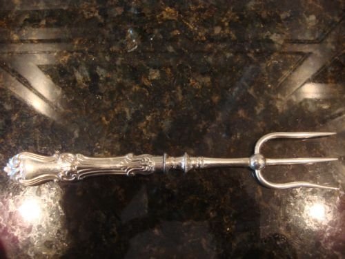 19thc early victorian silver plate bread fork